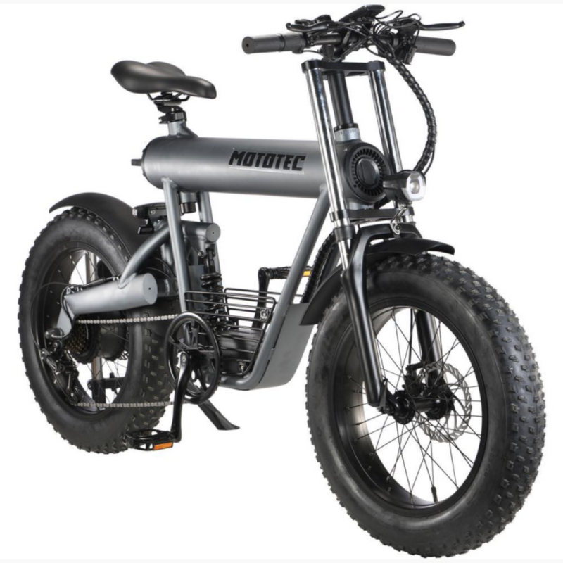 Electric Bike MotoTec Roadster Black Front