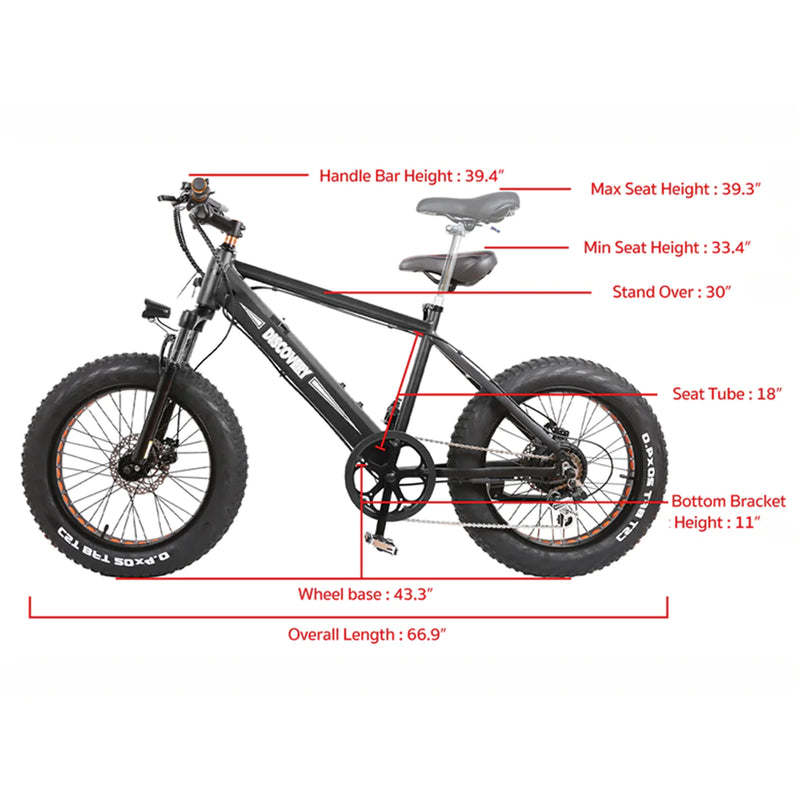 Electric Bike Nakto Discovery Dimensions