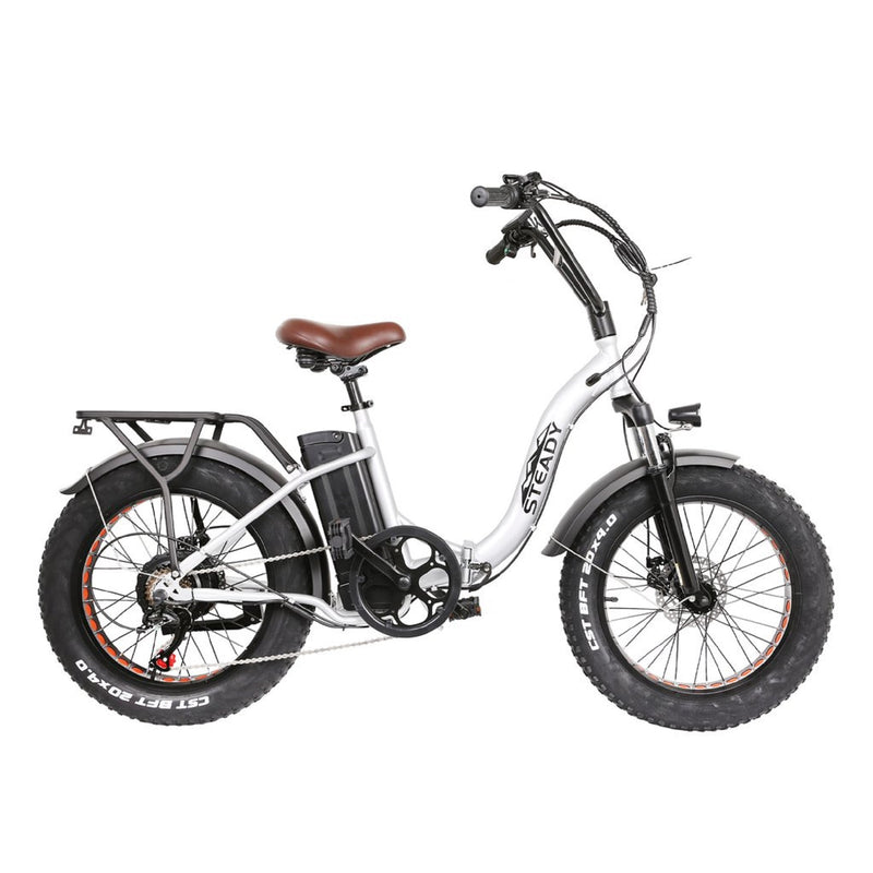 Electric Bike Nakto Ox Folding Silver Profile