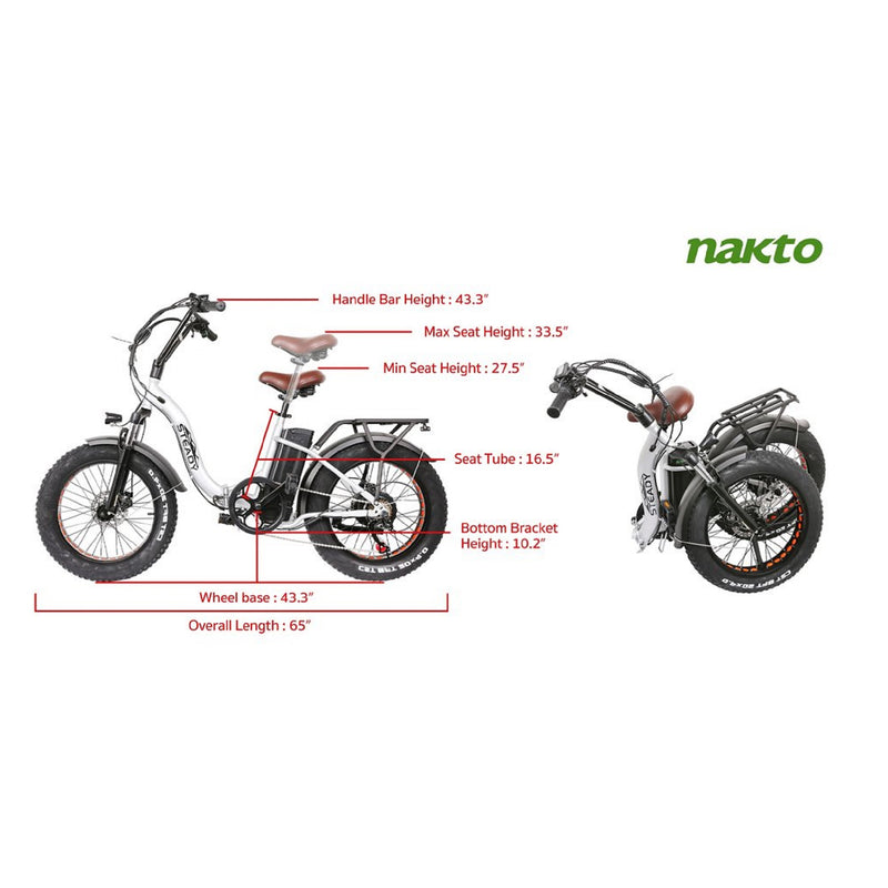 Electric Bike Nakto Ox Folding Specs