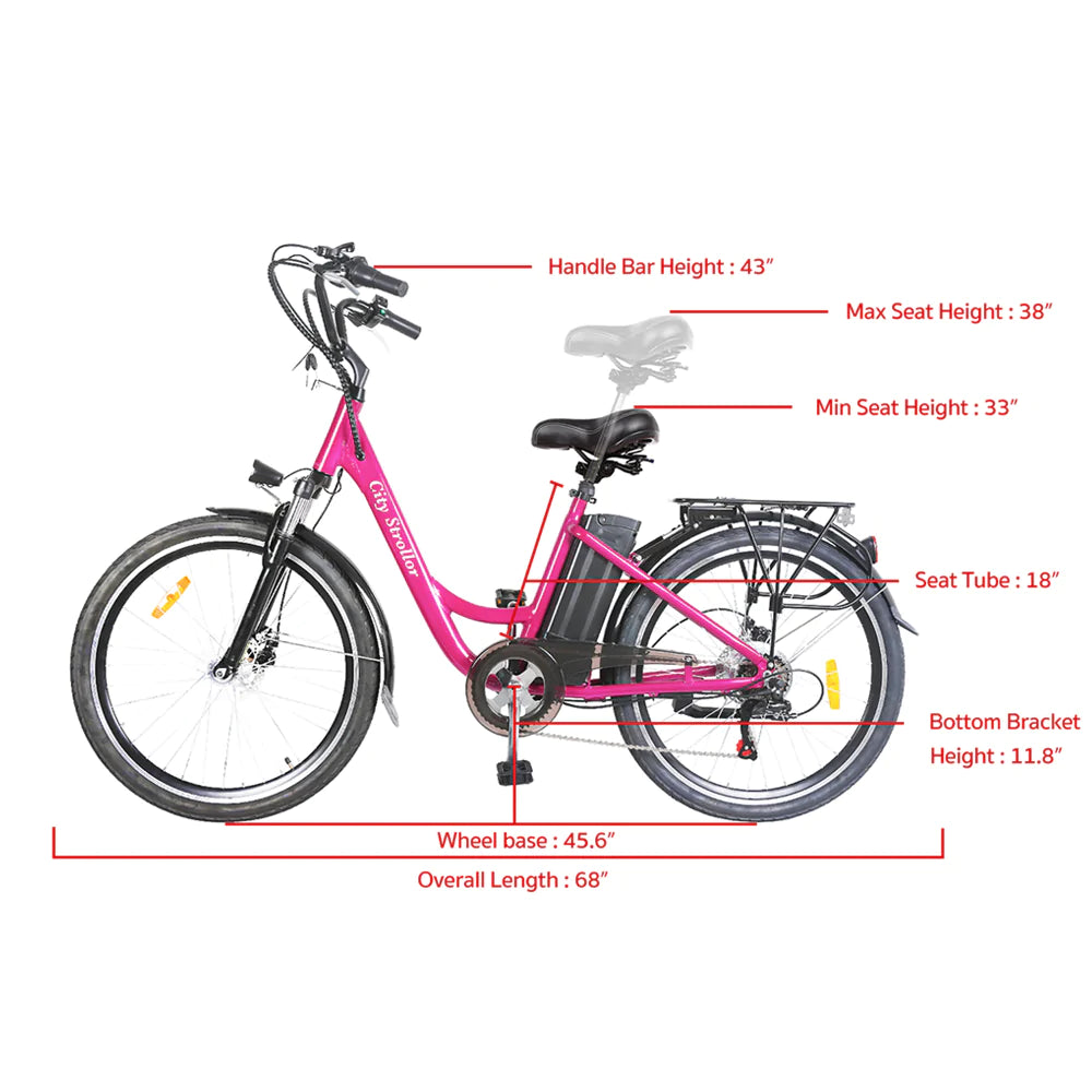 nakto 350w electric bicycle Nakto 350W 26'' City Stroller Electric Bike