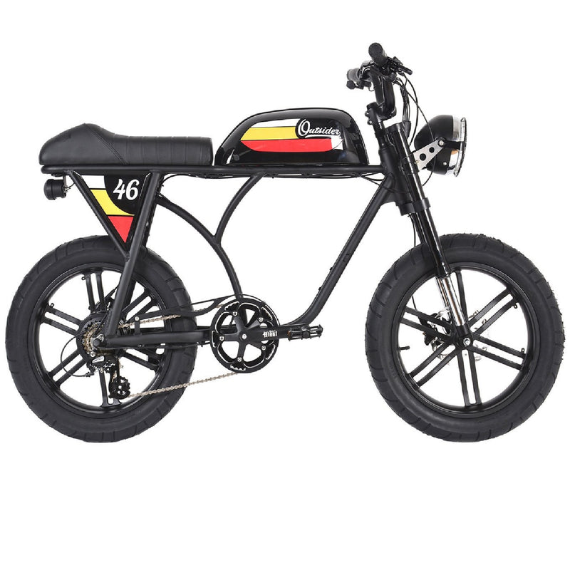 Electric Bike Outsider Black Frame Black Tank