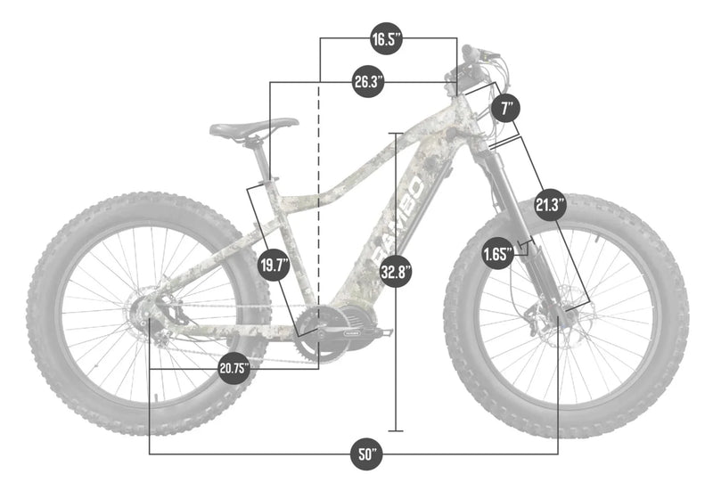 Electric Bike Rambo Venom Dimensions