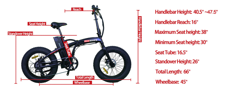 Civi 500W Rebel 1.0 Folding Fat Tire Specs