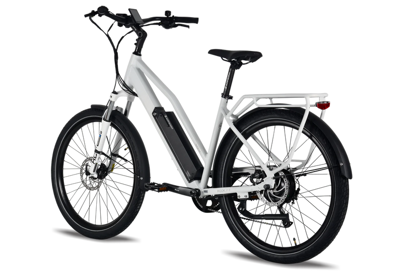Electric Bike Surface 604 Rook White Left Rear
