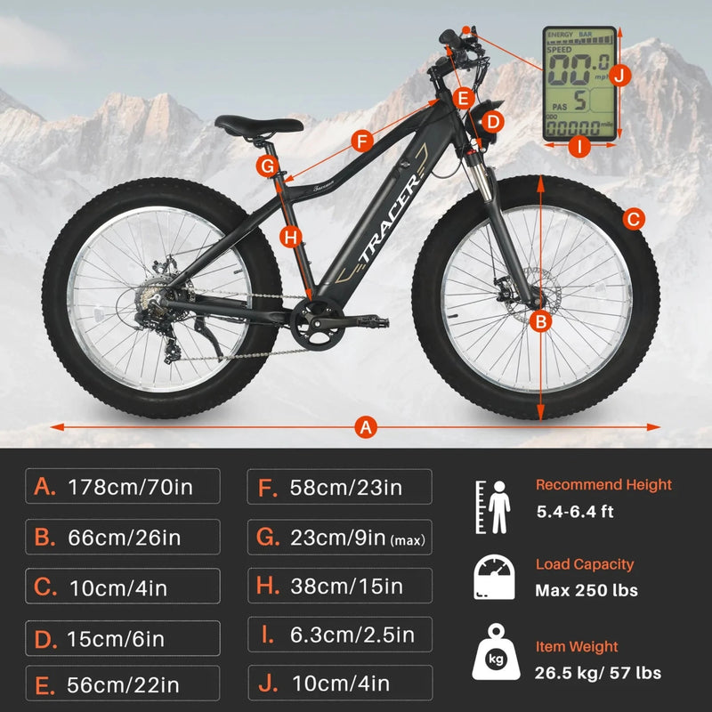 Electric Bike Tracer Tacoma Dimensions