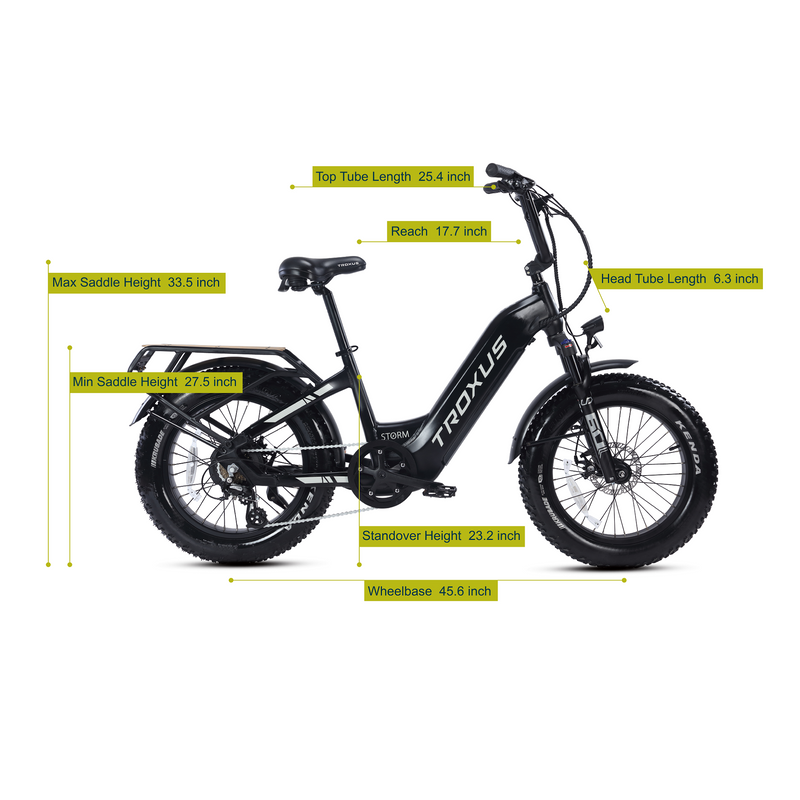 Electric Bike Troxus Lynx Dimensions