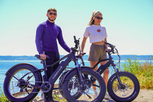 Electric Bike Troxus Vulcanus Both Outside with People