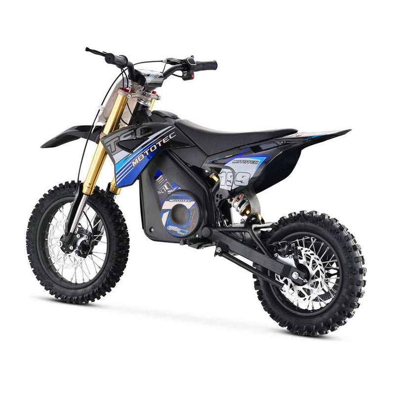 Electric Mini Bike MotoTec Pro 36V 1000W Blue Rear