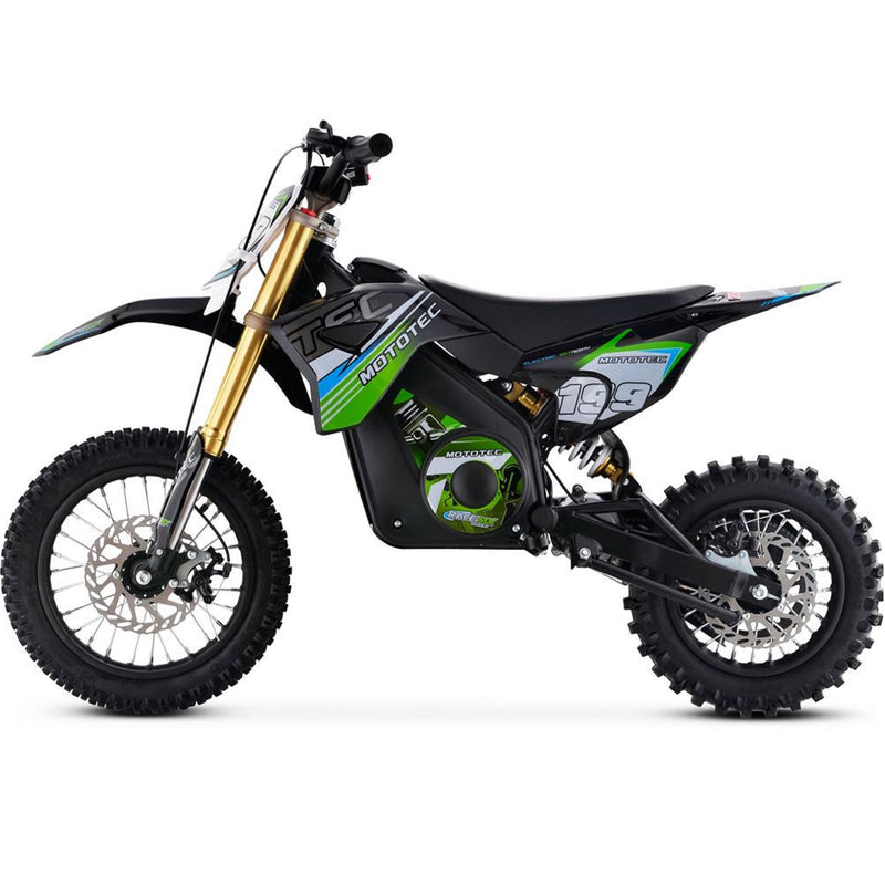 Electric Mini Bike MotoTec Pro 36V 1000W Green Left