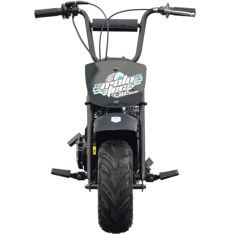 Gas Mini Bike MotoTec 105cc Black Front