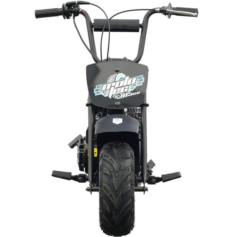 Gas Mini Bike MotoTec 105cc Black Front
