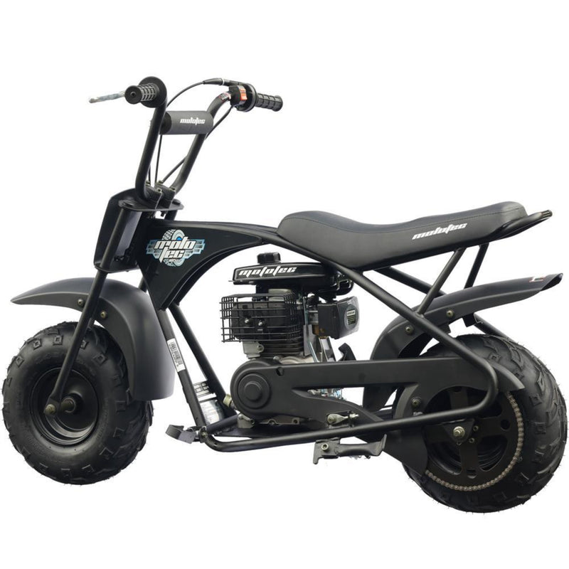 Gas Mini Bike MotoTec 105cc Black Rear