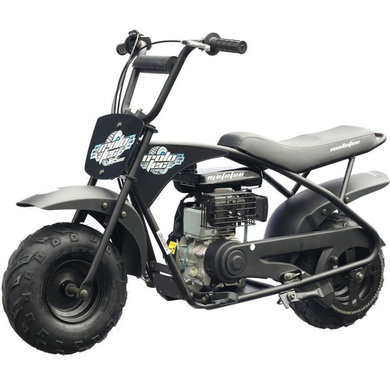 Gas Mini Bike MotoTec 105cc Black Profile