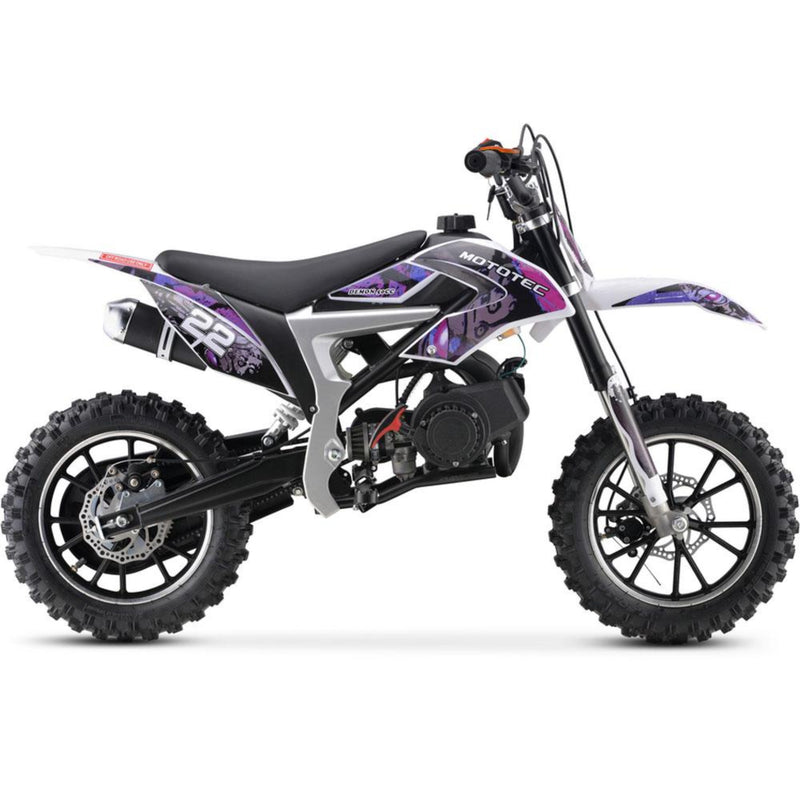 Gas Mini Dirt Bike MotoTec Demon Purple Main