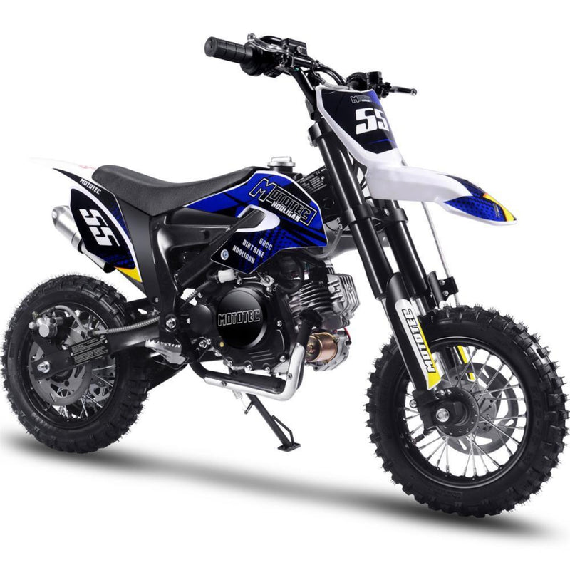 Gas Mini Dirt Bike MotoTec Hooligan Black Front