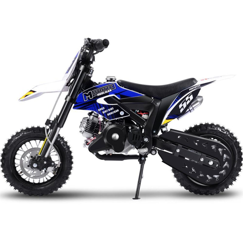 Gas Mini Dirt Bike MotoTec Hooligan Black Left