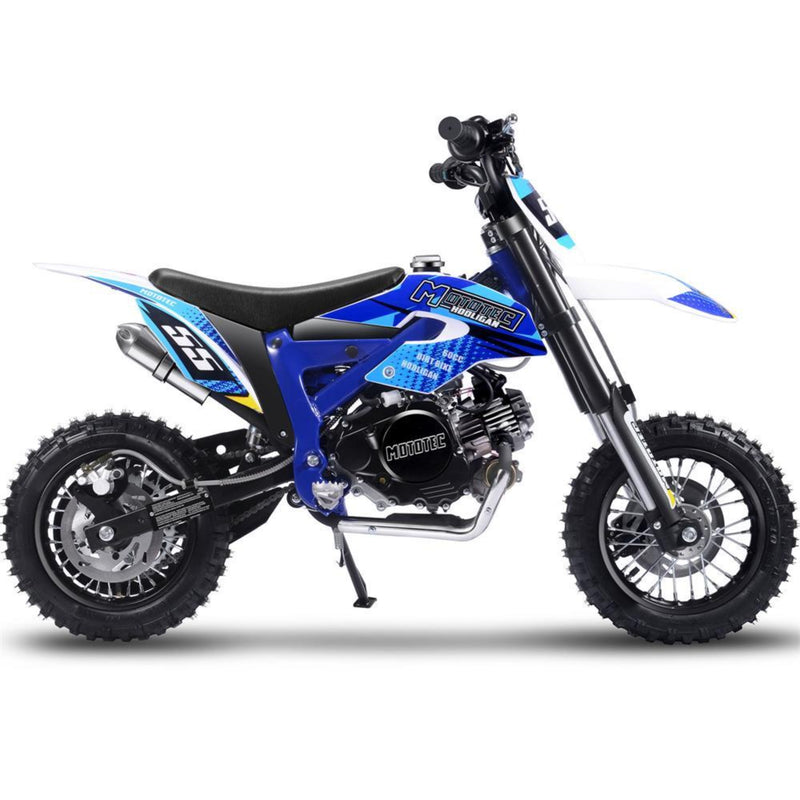 Gas Mini Dirt Bike MotoTec Hooligan Blue Main