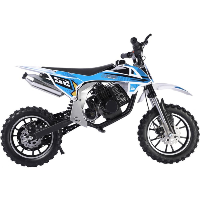 Gas Mini Dirt Bike MotoTec Warrior Blue Main