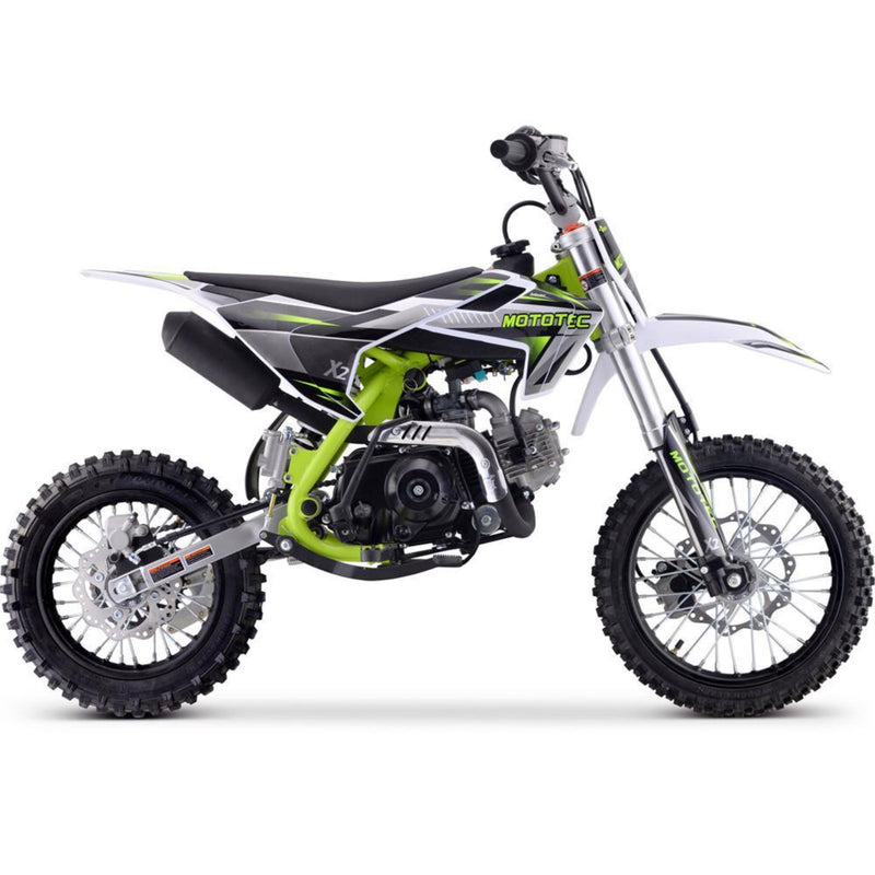 Gas Mini Dirt Bike MotoTec X2 Green Main