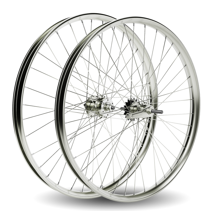 HD Wheels Silver Front Coaster Disc Brake Ready Bundle