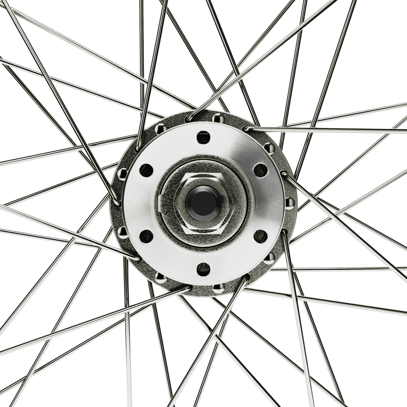 HD Wheels Silver Front Disc Brake Ready Hub Detail