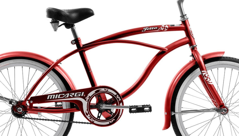 20'' Micargi Mens Jetta red - side of bicycle