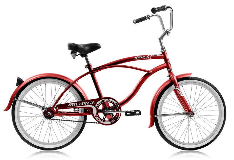 20'' Micargi Mens Jetta red - side of bicycle