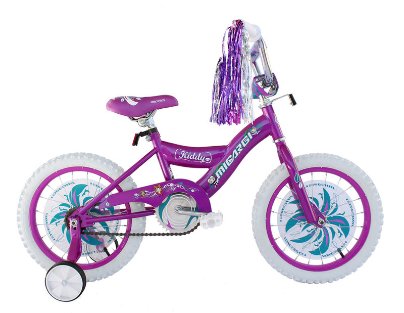 16'' Micargi Girls Kiddy - pink - side of bicycle
