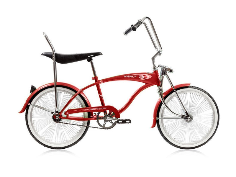 20'' Micargi Lowrider F4 red - side of bicycle
