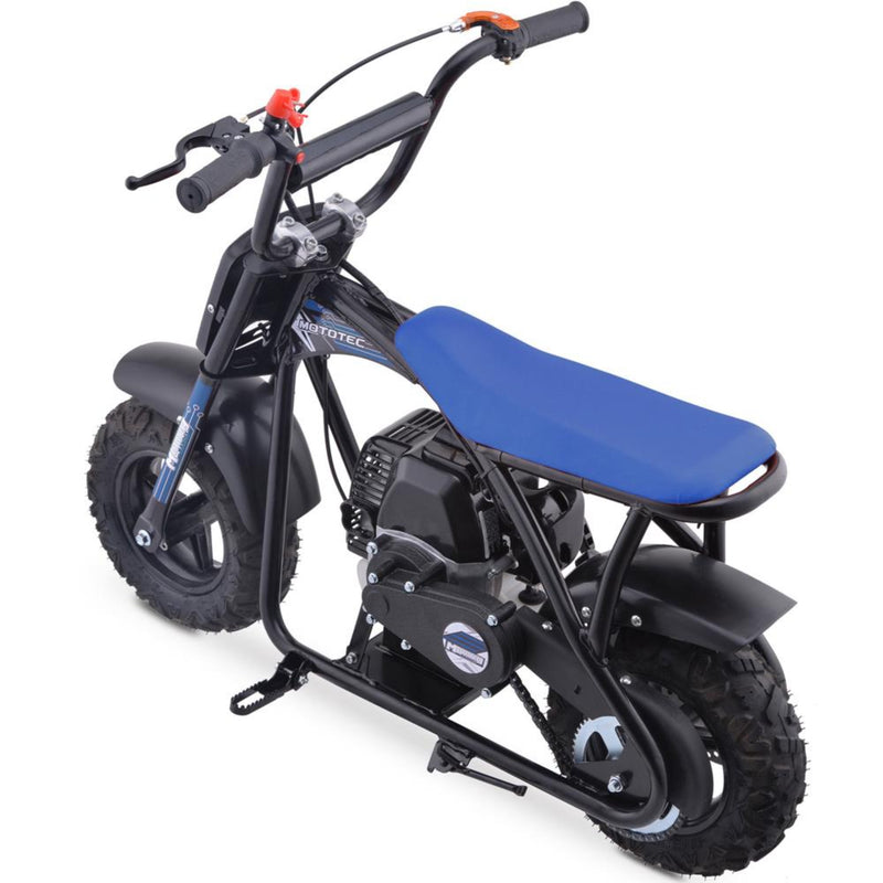 Mini Bike Gas Mototec Bandit Blue Rear