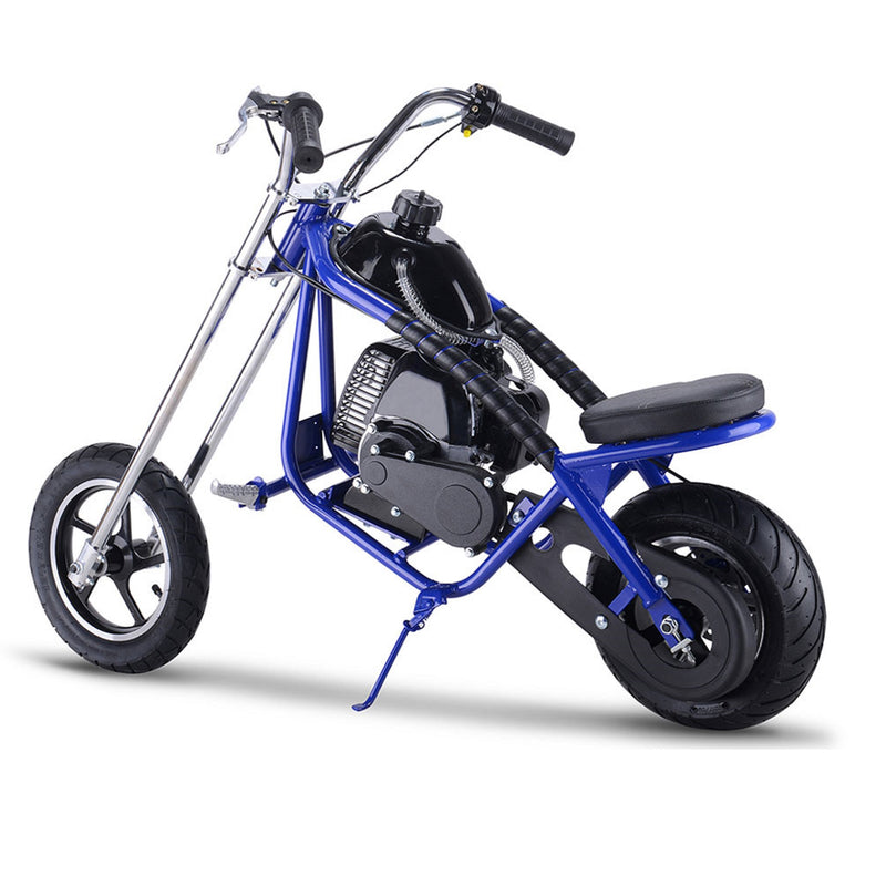 Mini Bike MotoTec Chopper Blue Rear