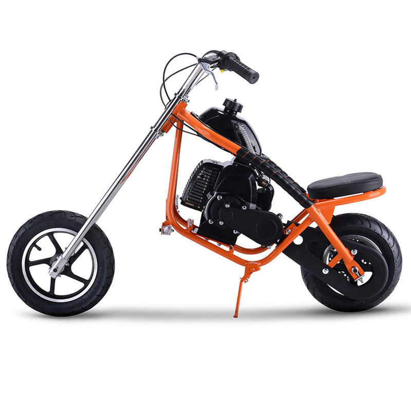 Mini Bike MotoTec Chopper Orange  Left