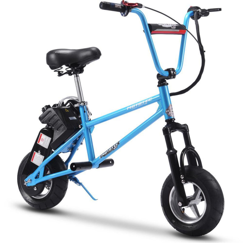 Mini Bike MotoTec V2 Blue Front