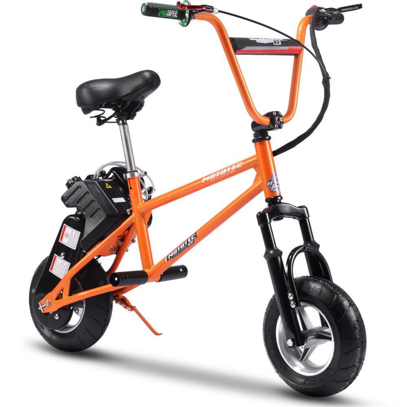 Mini Bike MotoTec V2 Orange Front