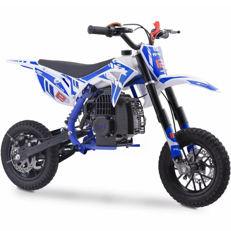 Mini Dirt Bike Gas Mototec Villain Blue Right