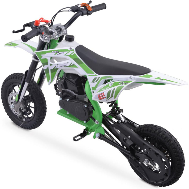 Mini Dirt Bike Gas Mototec Villain Green Rear