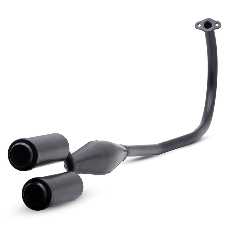 BBR Tuning Dual Ended Torquer Up Exhaust Pipe Muffler - Rear Angled