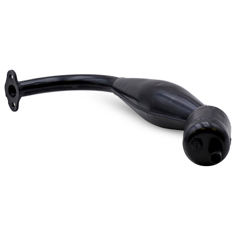 Performance Speed-Demon Muffler with Expansion Chamber - Black -  Front Profile