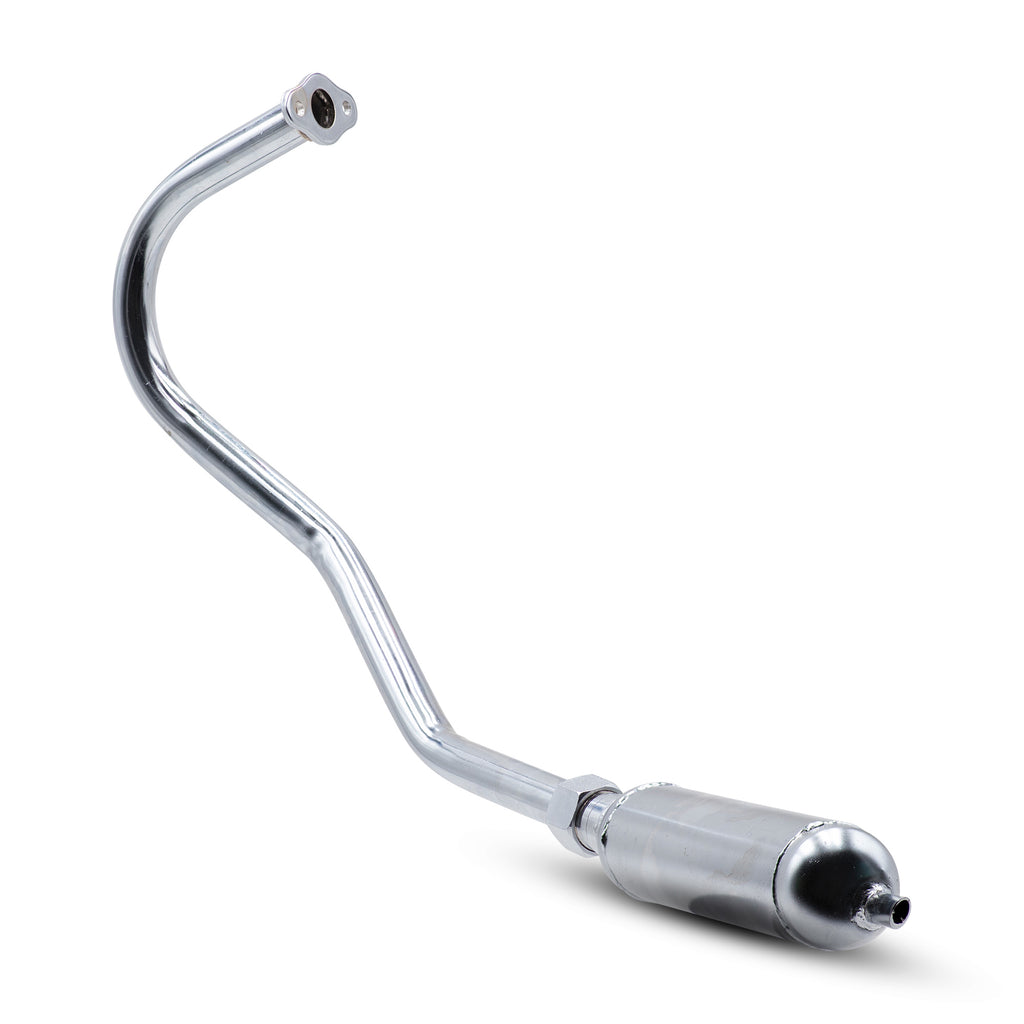 Lowrider Bike Chrome PIPE MUFFLER – Gangster Style Twisted W/ Holes – Bicycle