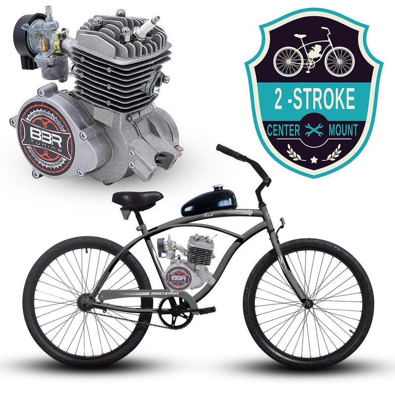 bmx gas motorized bicycle Tracer 26 Inch Men's Ace Beach Cruiser + BBR Tuning 2-Stroke Engine