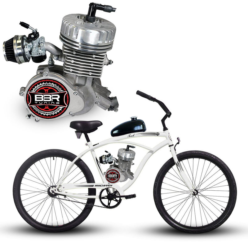 Motorized Bicycle Micargi Touch Racing Series Engine White Main