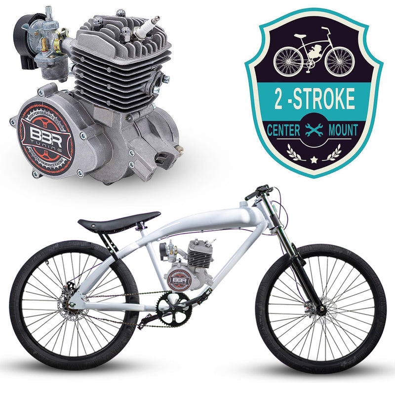 F-Zero Motorized Bike + BBR Tuning 2-Stroke Engine - F-Zero White
