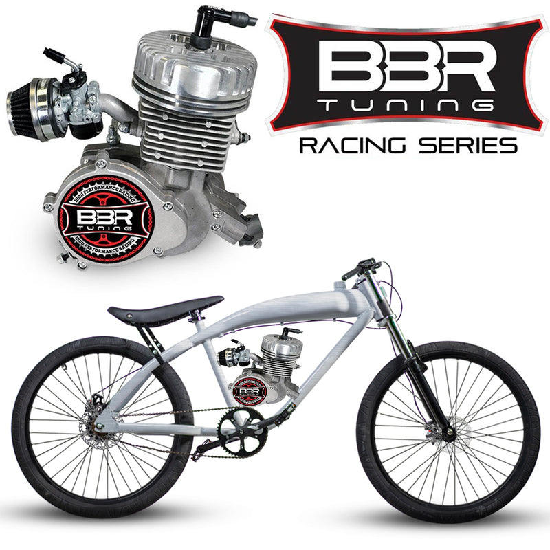 F-Zero Motorized Bike + BBR Tuning 2-Stroke Stage 4 Engine - F-Zero White