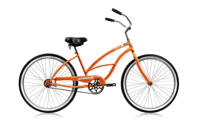 26'' Micargi Women's Pantera Beach Cruiser - orange - side of bicycle
