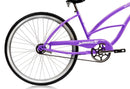 26'' Micargi Women's Pantera Beach Cruiser - purple - rear wheel