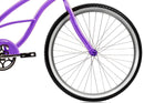 26'' Micargi Women's Pantera Beach Cruiser - purple - front wheel