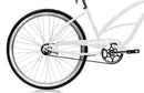 26'' Micargi Women's Pantera Beach Cruiser - white - rear wheel