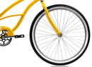 26'' Micargi Women's Pantera Beach Cruiser - yellow - front wheel