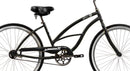 26'' Micargi Women's Pantera Beach Cruiser - black - frame close up